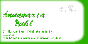 annamaria muhl business card
