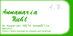 annamaria muhl business card